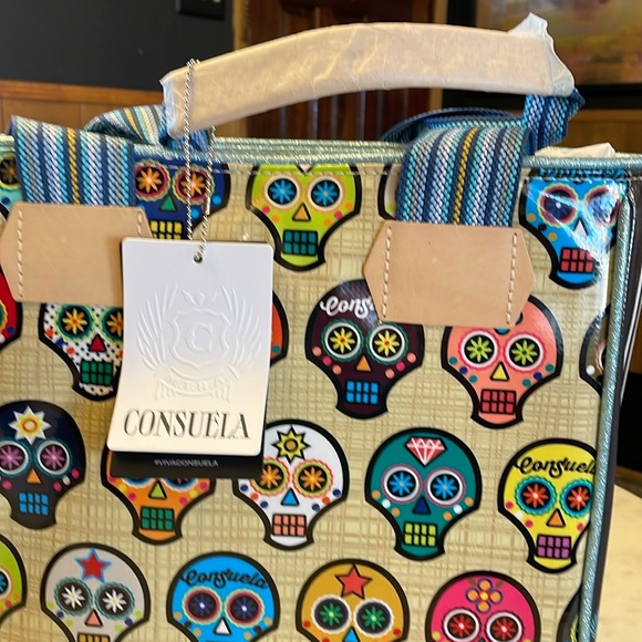 Consuela Colorful Skull Tote Bag - Picture 3 of 8